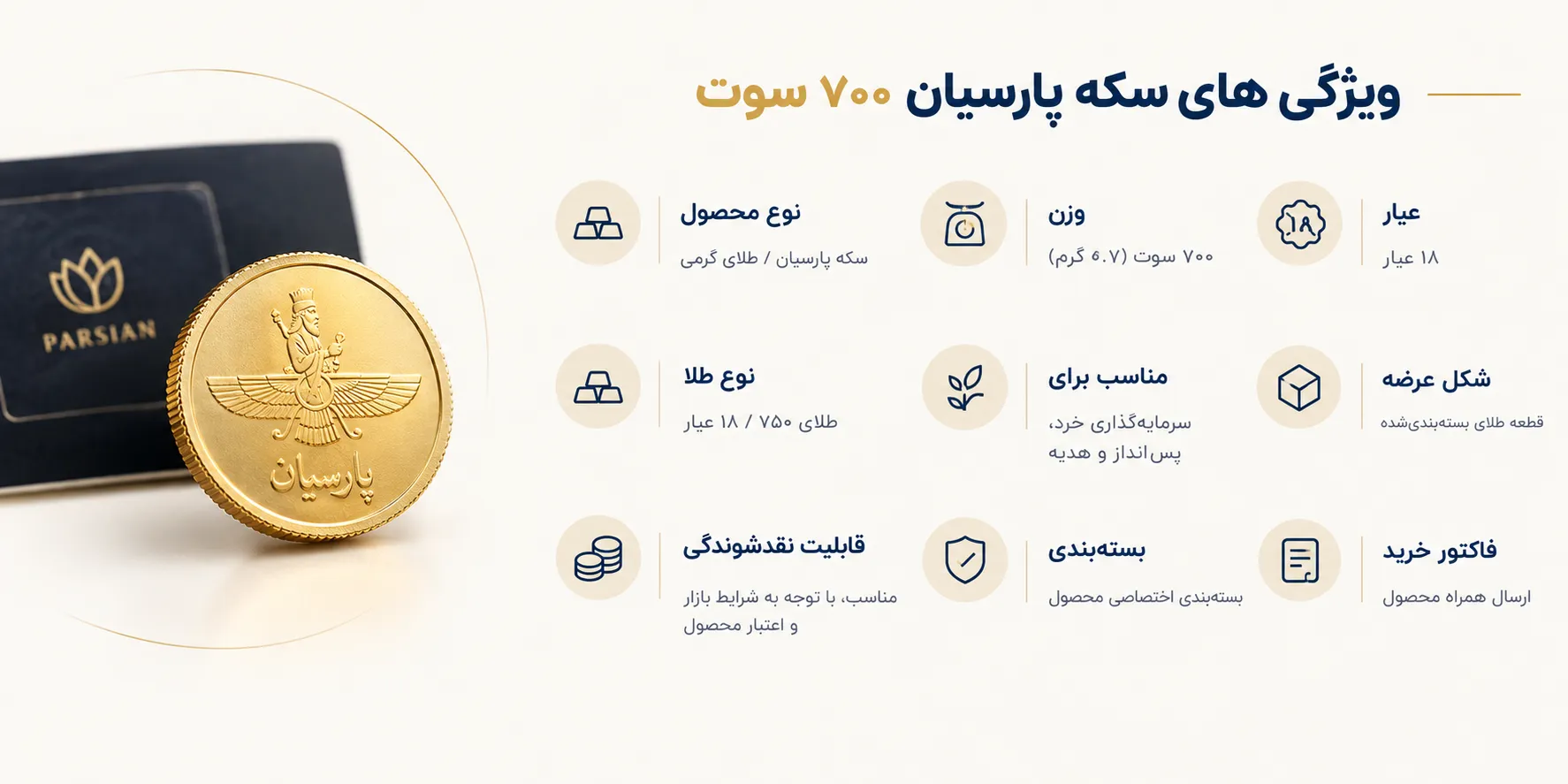 سکه پارسیان 700 سوت