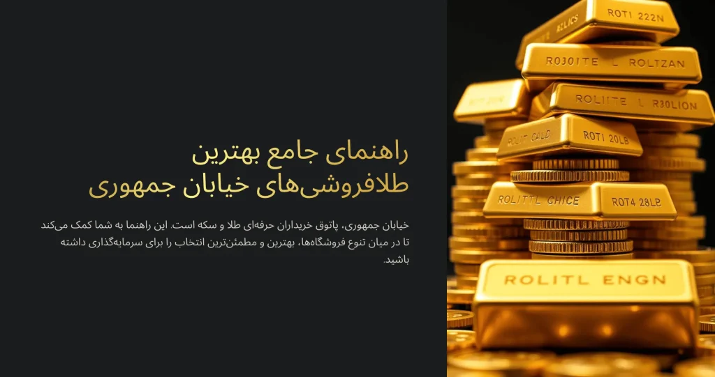 بهترین طلا فروشی در خیابان جمهوری تهران