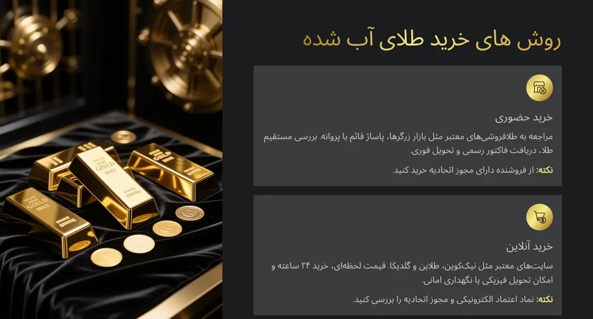 روشهای خرید طلای آب شده