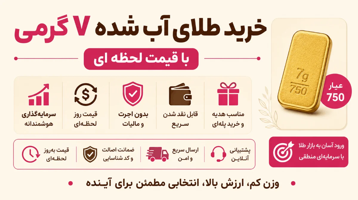 خرید طلای آب شده 7 گرمی با قیمت لحظه ای