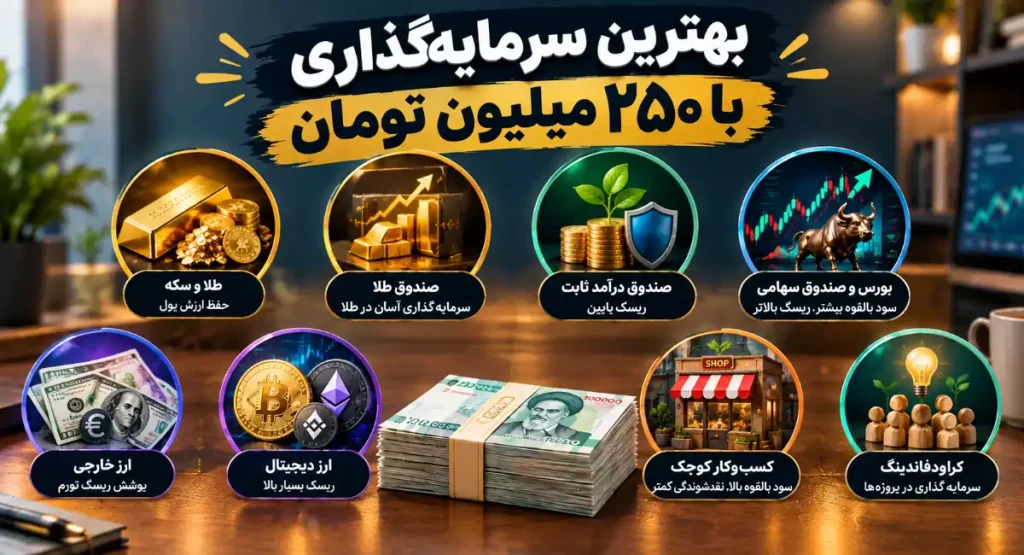 بهترین سرمایه گذاری با 250 میلیون تومان