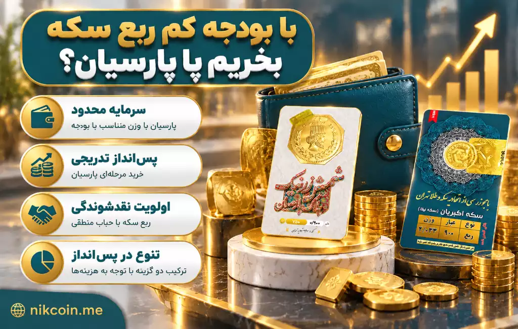با بودجه کم سکه پارسیان بخریم یا ربع سکه 